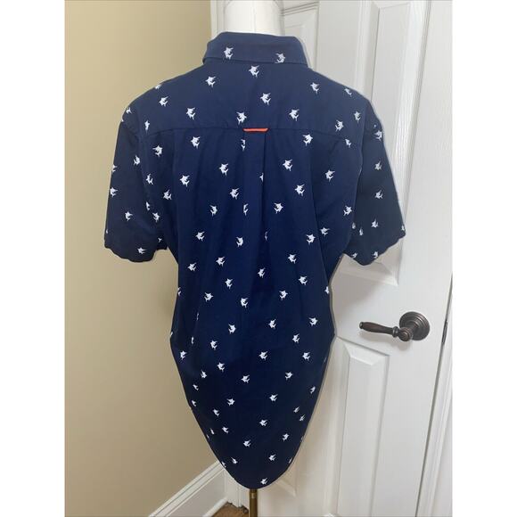 Super Dry XL Short Sleeve Button Up Swordfish Shirt - Picture 5 of 11
